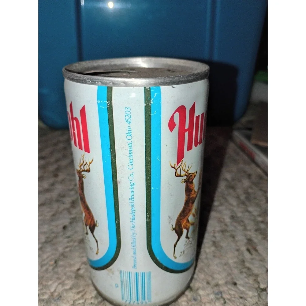HUDEPOHL LABEL BEER 12 OZ STEEL CAN EMPTY  Pull Tab Ohio